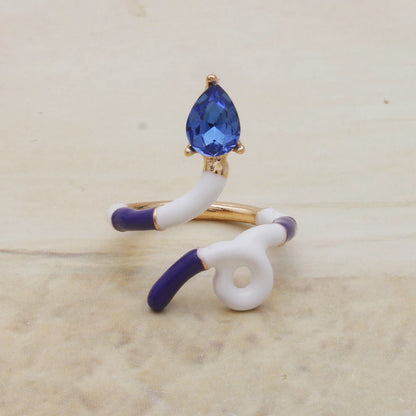 Contrast Ring Colorful Bohemian Rings Woman Y2K Candy Glass Baking Geometry Multicolor Serpentine Wood Pulseira Free Freight