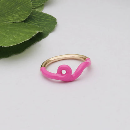 Contrast Ring Colorful Bohemian Rings Woman Y2K Candy Glass Baking Geometry Multicolor Serpentine Wood Pulseira Free Freight