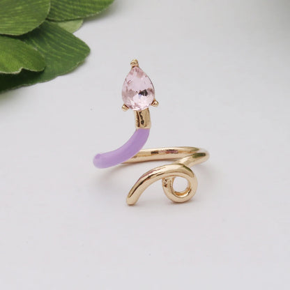 Contrast Ring Colorful Bohemian Rings Woman Y2K Candy Glass Baking Geometry Multicolor Serpentine Wood Pulseira Free Freight