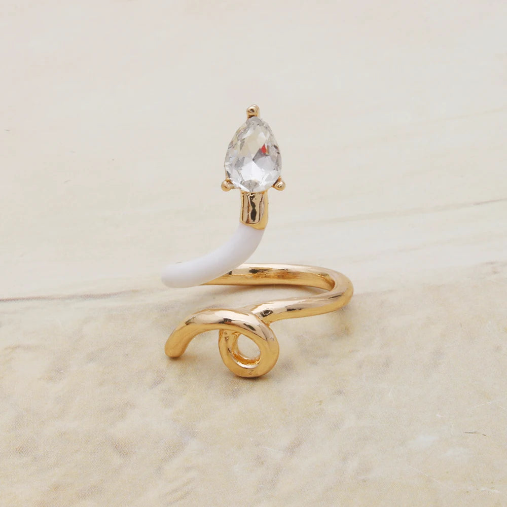 Contrast Ring Colorful Bohemian Rings Woman Y2K Candy Glass Baking Geometry Multicolor Serpentine Wood Pulseira Free Freight