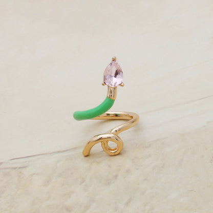 Contrast Ring Colorful Bohemian Rings Woman Y2K Candy Glass Baking Geometry Multicolor Serpentine Wood Pulseira Free Freight