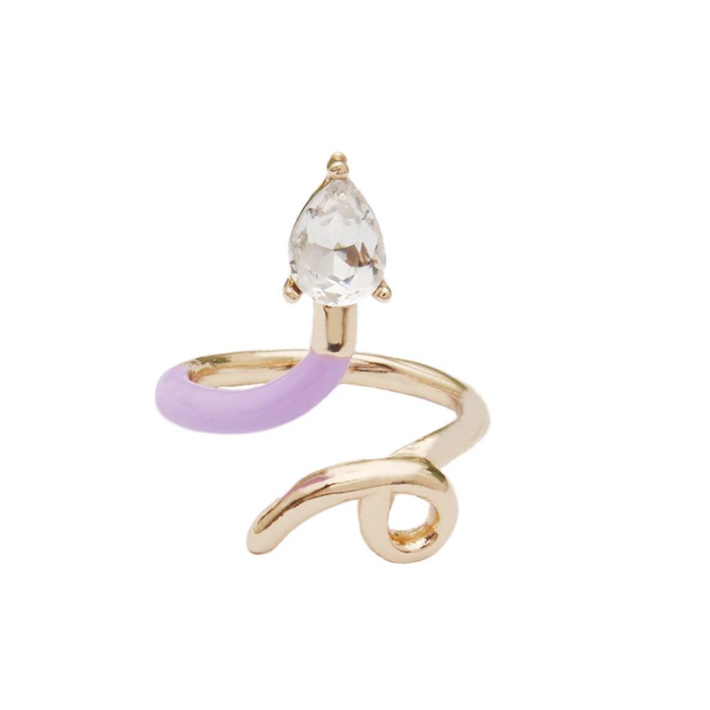 Contrast Ring Colorful Bohemian Rings Woman Y2K Candy Glass Baking Geometry Multicolor Serpentine Wood Pulseira Free Freight