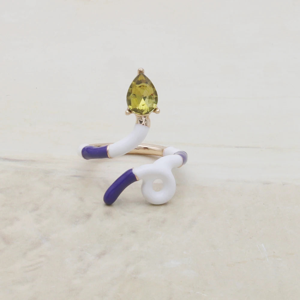 Contrast Ring Colorful Bohemian Rings Woman Y2K Candy Glass Baking Geometry Multicolor Serpentine Wood Pulseira Free Freight