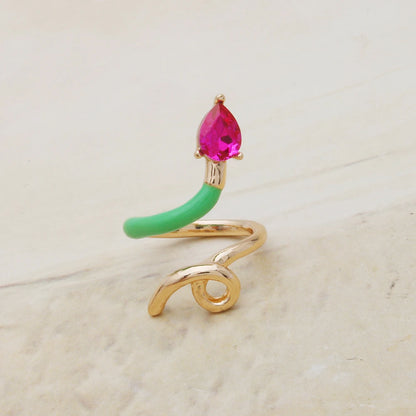 Contrast Ring Colorful Bohemian Rings Woman Y2K Candy Glass Baking Geometry Multicolor Serpentine Wood Pulseira Free Freight