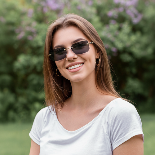 Rimless Unisex Sunglasses – Trendy and Stylish
