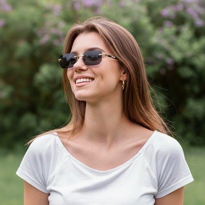 Rimless Unisex Sunglasses – Trendy and Stylish