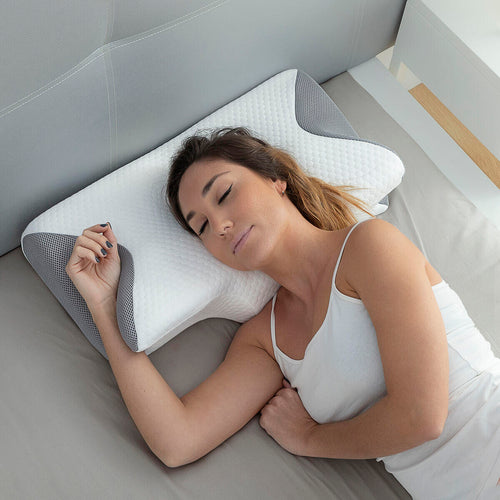 ¡Despierta Renovado! Almohada Cervical LOVETO de Espuma Viscoelástica